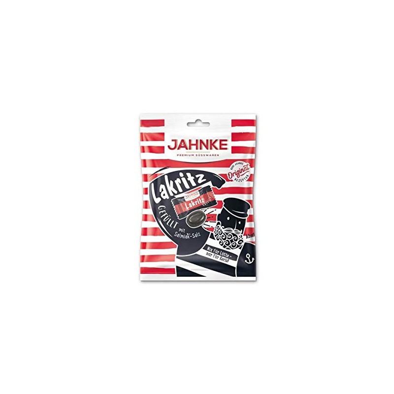 Jahnke Lakritz Gefuellt - Salmiac salt Filled Licorice 125 g