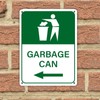Garbage Can Tin Sign Durable Warning Wall Tin Sign Weather
