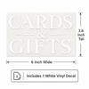 Wedding Card Box Vinyl Decal: White 6 Inch Cards &