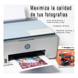 100 Hojas Carta Papel Fotográfico Glossy Brillante 120g Blanco