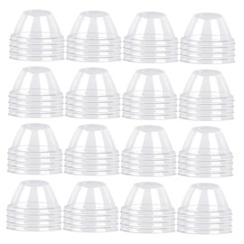 Levemolo 150Pcs Transparent Humidity Domes for Hydroponic Plants Protective Planter Covers for Frost and Weather Durable Pe Material for Seedling Growth and Plant Protection