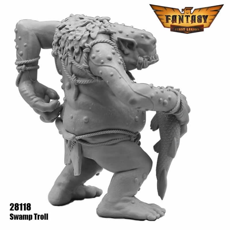 Swamp Troll Figure Kit 28mm Heroic Scale Miniature Unpainted First