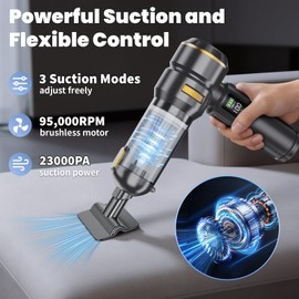 Portable Cordless Mini Handheld Car Vacuum Cleaner,With Digital Display