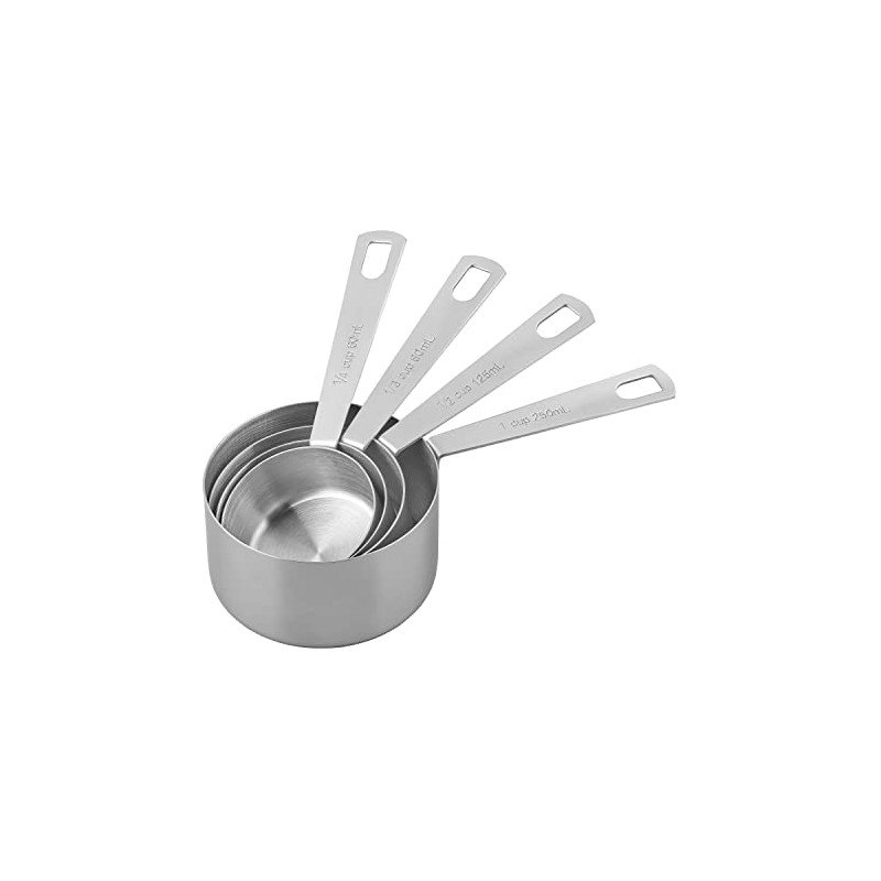 Tala Stainless Steel Measuring Cups, Set of 4, Measurements in