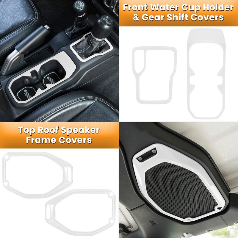 23PCS Full Set Interior Decoration Trim Kit for Jeep Wrangler