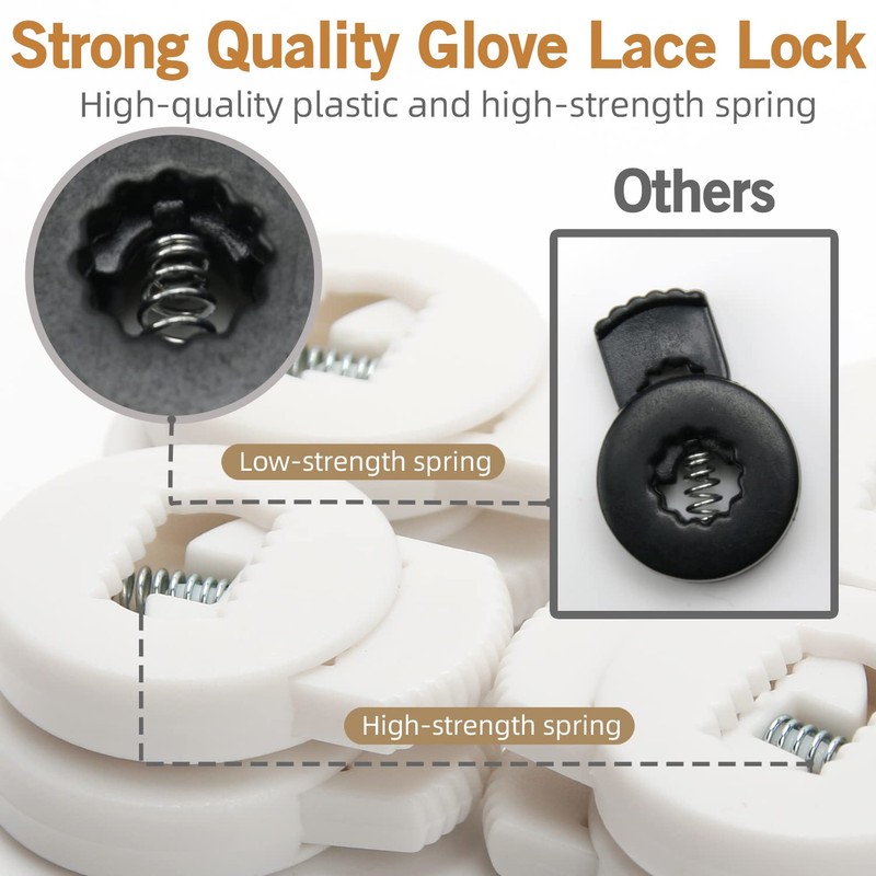 AliBall Glove Locks Baseball, Glove Lace Locks 8 Pack, Never