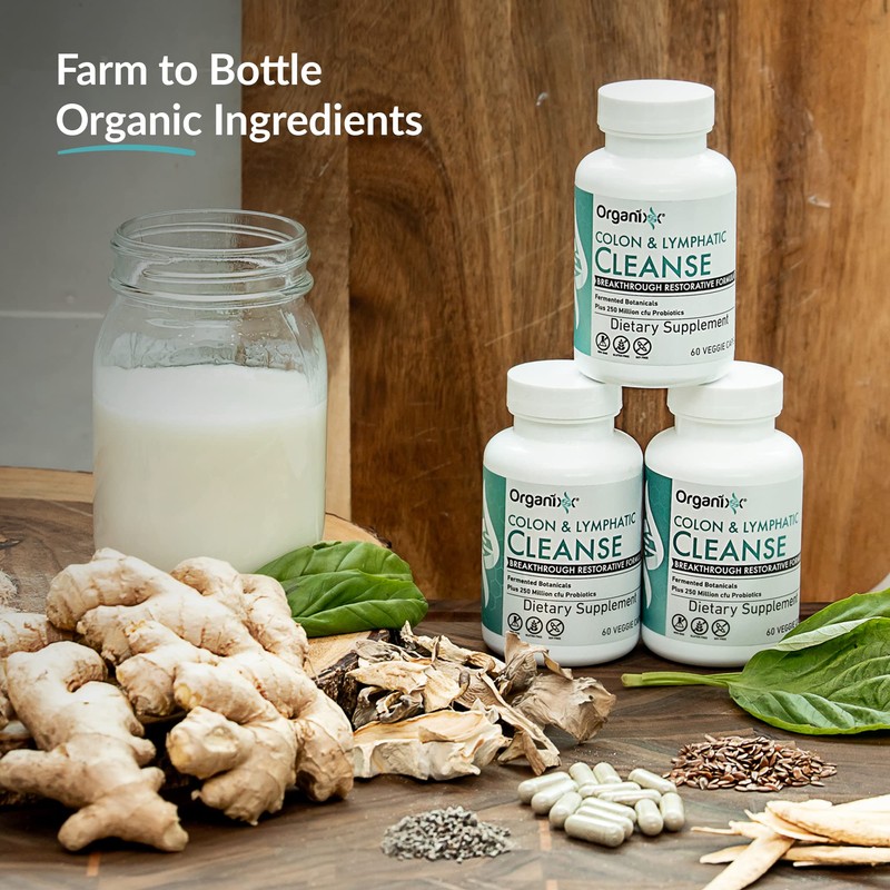 Organixx Organixx USDA Organic Lymphatic & Colon Cleanse Supplement, 250