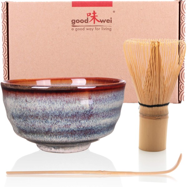 Goodwei Japanese Matcha Set of 3 (Uji) Ceramic 180ml
