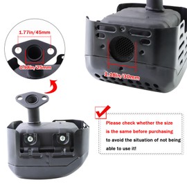 KIKITE 212cc Muffler Exhaust Assembly Compatible with Harbor Freight Predator 212cc Exhaust Silencer Engine 60363 69730 5.5hp 6.5hp