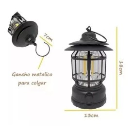 Innovaciones Lampara Impermeable Vintage Recargable Tipo Farol