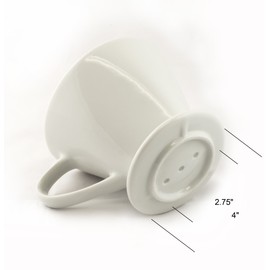 Fino Coffee Filter Cone, Number 4-Size, White