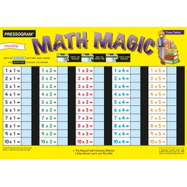 TimeTEX - Magic Board "Mathematics" - English Small 1 x 1 | Calculation Board with Self-Control for Playful Learning and Practice Multiplication in English | Contents: English Small 1 x 1