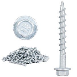 SD Connector Screws, #10 x 1-1/2" Heavy‑Duty Joist Hanger Screws, 1/4" Hex Head Wood Screws, 0.380" Dia Deck Screw, 16D Nails Replacement Screw, Mech Galvanized Wear & Deformation Resistant (500‑Qty)