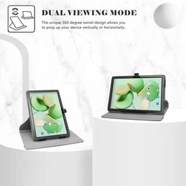 LiuShan - Funda de rotación DOOGEE T10, funda de rotación DOOGEE T10S, funda de rotación DOOGEE T10 Pro, funda de poliuretano con soporte de rotación de 360 grados, funda de poliuretano para tablet
