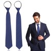 2PCS Men's Clip-on Ties - Solid Uniform Pre-tied Adjustable Neck