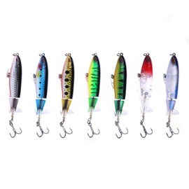 1 piece (3# large, 14 cm - 37 g) artificial crankbait fishing tackle topwater bait with rotating tail treble hooks for bass trevally trout pike in freshwater salt water