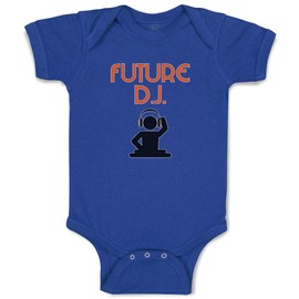 Custom Boy & Girl Baby Bodysuit Future Dj Style A Funny Cotton Baby Clothes Royal Blue Design Only Newborn