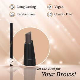 Mellow Cosmetics Brow Definer Eyebrow Pencil | Triangular Tip, Non Greasy, Long Lasting & Easy To Glide | Brow Defining Pen | Professional Eyebrow Makeup | Cruelty Free, Vegan & Paraben Free - Blonde