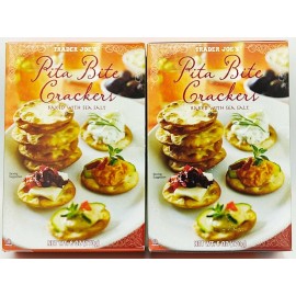 Trader Joe's 2 Packs Trader Joe's Pita Bite Crackers Naturally Baked with Sea Salt 6 oz Each