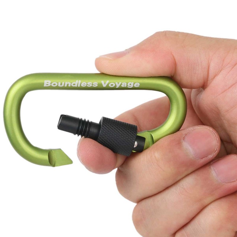 Boundless Voyage 8pcs Outdoor Aluminum D Ring Keychain Camping Carabiners