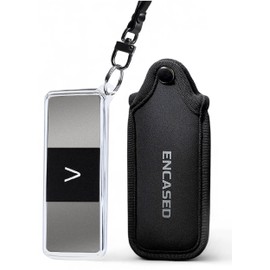 Encased 2-in-1 Case for KardiaMobile 6L - Clear Protective Keyring Case, and Carrying Pouch with Wrist Strap