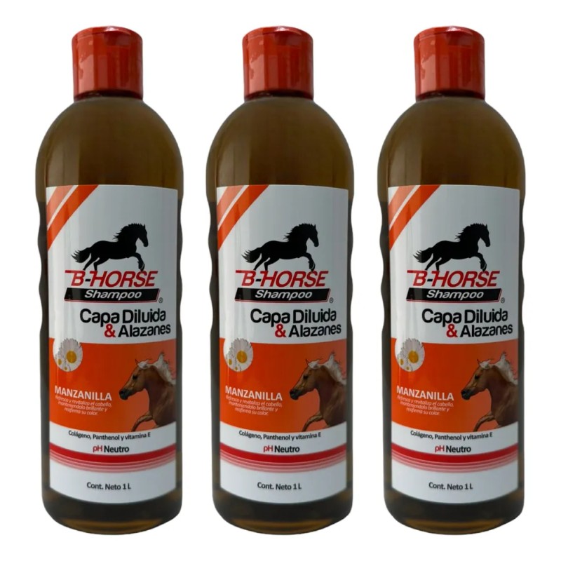 B-horse Shampoo Para Caballo Capa Diluida & Alazanes 1l X
