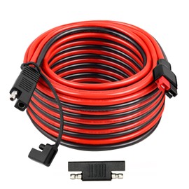 XRDS -RF 10AWG Heavy-Duty Extension Cable with Anderson-Style Connector to SAE 20FT, Includes Extra SAE Connector, High Power Transfer for Solar Panels, RVs, and Automotive Applications