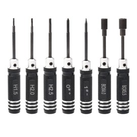 Rowiz 9 in 1 RC Car Tool Kit,Hex Screwdriver Set (1.5/2.0/2.5mm Hex Screwdriver,4.0/5.5mm Hex Socket,Phillips,Flat),Cross Wrench,17mm Wheel Hex Wrench