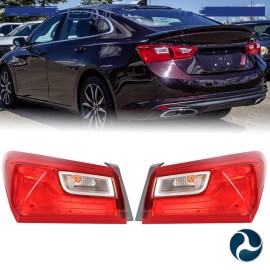 labworkauto For 2016-2020 Chevy Malibu Outer Tail Lights Rear Brake Lamps Left & Right Pair