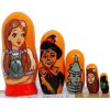 Unbranded 5pcs Hand Painted Russian Nesting Doll of The Wizard