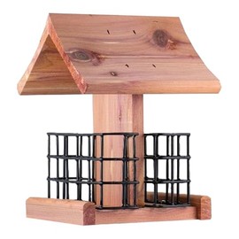 Cedar Double Suet Bird Feeder - Made in USA