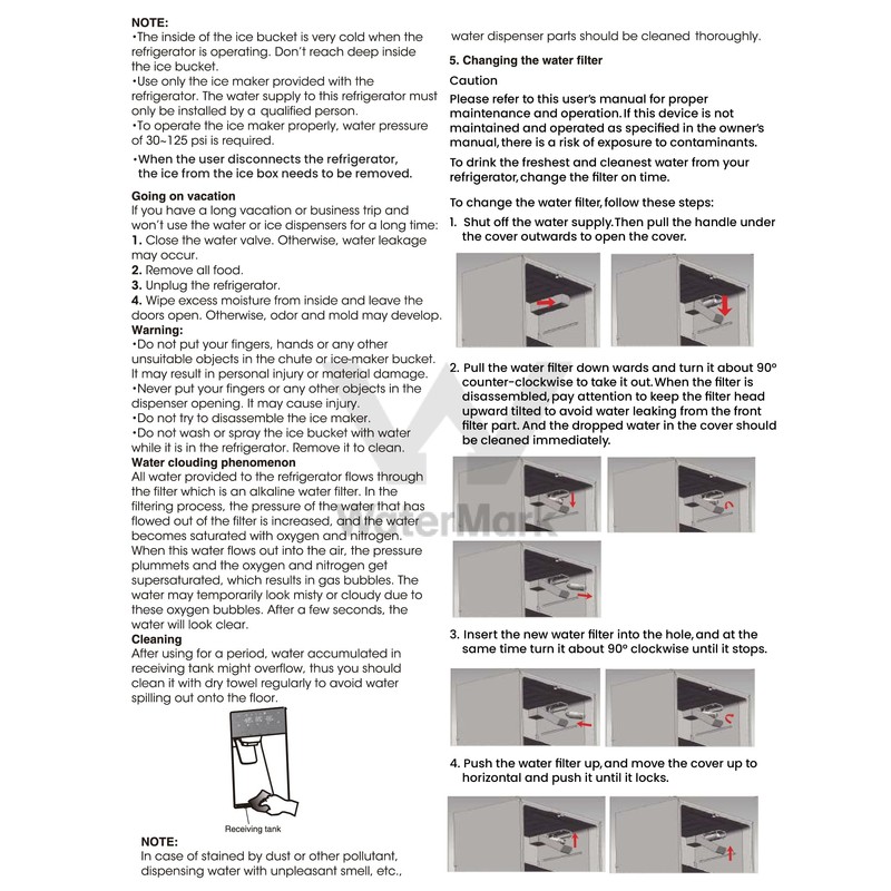 Aqua Blue H20 Premium Fridge Filter Compatible K2100990 K2100988 HX2019FR-A