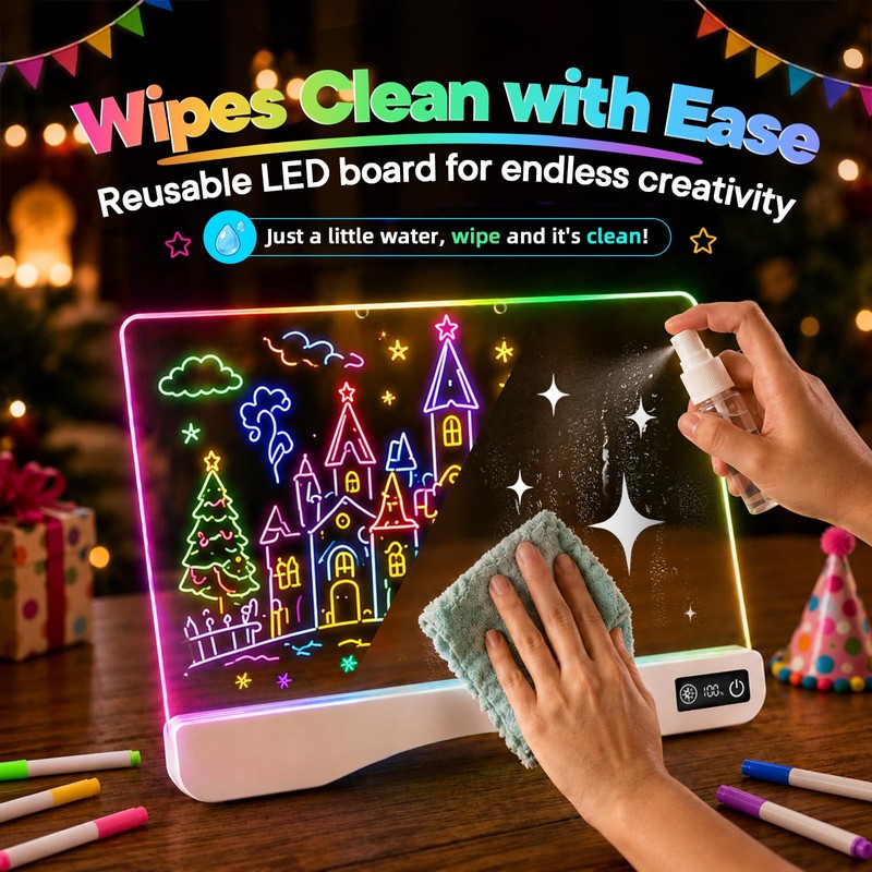 LED Drawing Board for Kids Ages 3-12,Glow Drawing Doard Gifts