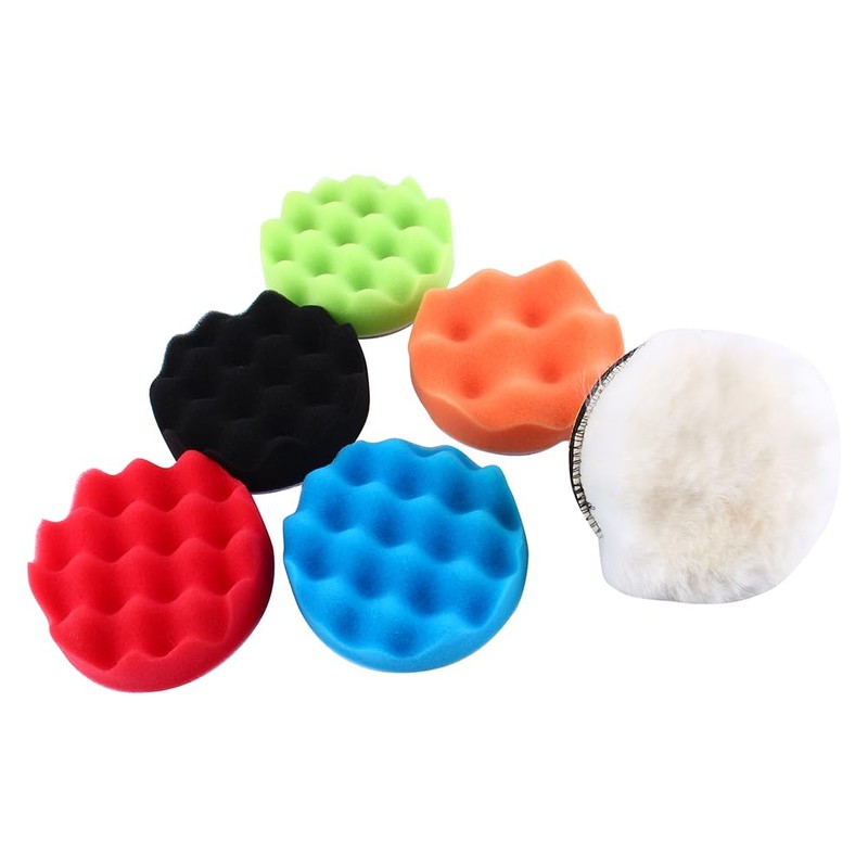 g3 applicator waffle pad + Polishing Pads,7Pcs 6inches Sponge Polishing