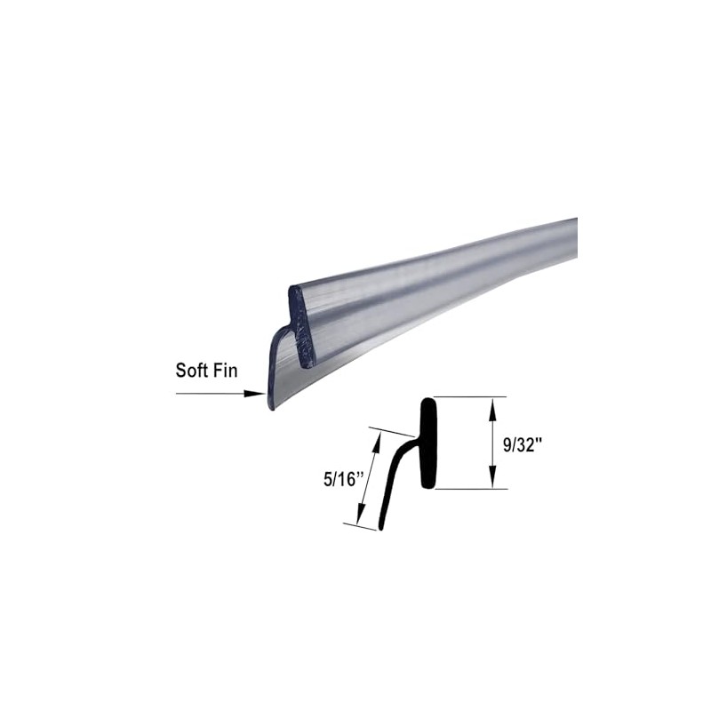 Gordon Glass™ Angled Clear Vinyl T Wipe for Inswing and