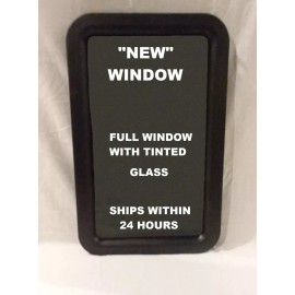 Lippert Dexter Amerimax Challenger Elixir RV Entry Entrance Door Window Black Trailer Camper Motorhome with Tinted Glass