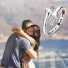 YADOCA 925 Sterling Silver Hug Ring for Women Adjustable Hugging