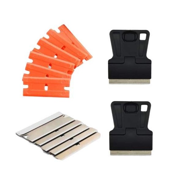 AE Quality Tools 2 Black Mini Razor Blade Scraper with