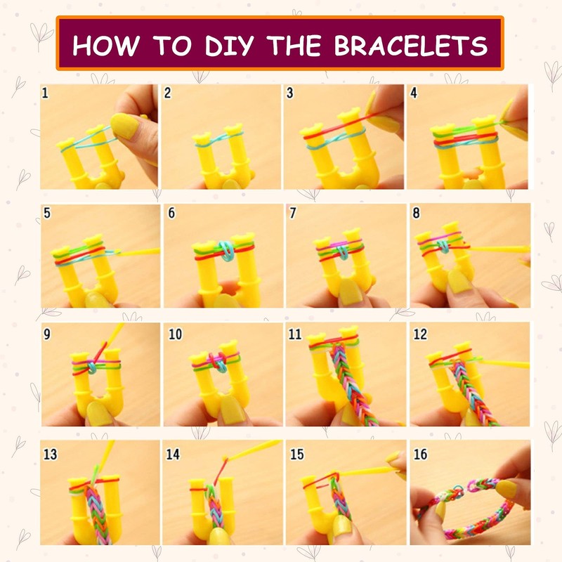 Creammuffin White S Clip for Loom Rubber Band for DIY