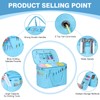 LOVEGRASS Large Crochet Yarn Knitting Bag with Handles, Blue