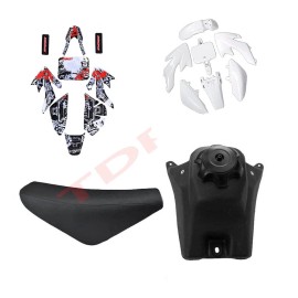 Unbranded/Generic Plastics Graphics Kit Fuel Tank Seat for Pit Dirt Bike CRF50 XR50 SSR 110 125cc
