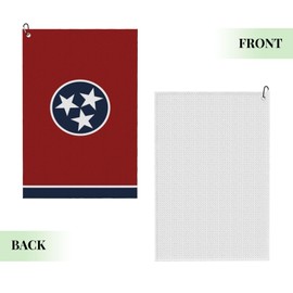 ZKPeFeH Tennessee State Flag Golf Towel with Carabiner Clip Golf Gift for Men Waffle Pattern Cooling Towels