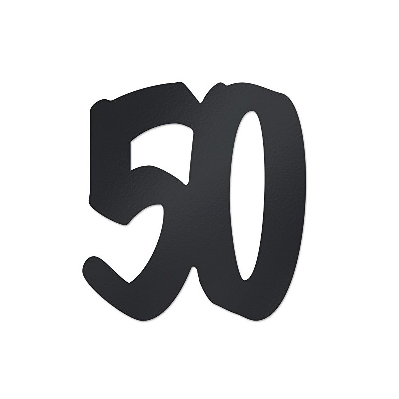Beistle "50" Foil Silhouette, 12-Inch, Black