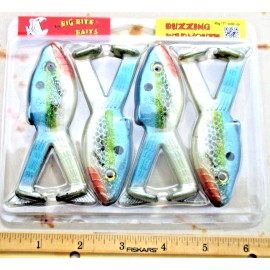 Big Bite Baits 4ct SEXY SHAD Buzzing Warmouth 4" SOFT FROG Bass Fishing Topwater Baits FROGS