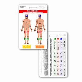 Lund and Browder Burn Chart Vertical Badge Reference Card (Pack of 5)