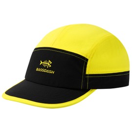 BASSDASH Ultralight UPF 50+ Soft Baseball Caps Unstructured Quick Dry Folding Hat Adjustable for Men Woman Outdoor Activities, Black/Lemon Yellow, One Size