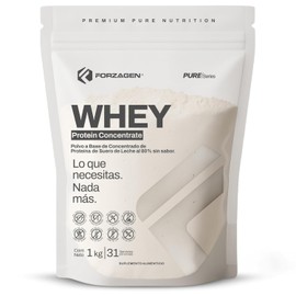 Forzagen Pure Series Grass Fed Whey Protein Concentrate Proteína Suero Leche Serv Solo Ingrediente Clean Label Sabor Rellenos Aditivos Quimicos Libre