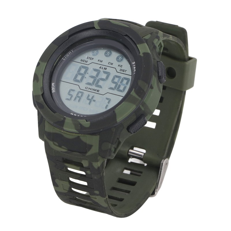 Men Digital Sports Watch 50m Waterproof Watch with LED Backlight