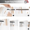 TWLSNCD Extra Long No Hook Shower Curtain and Liner Set,