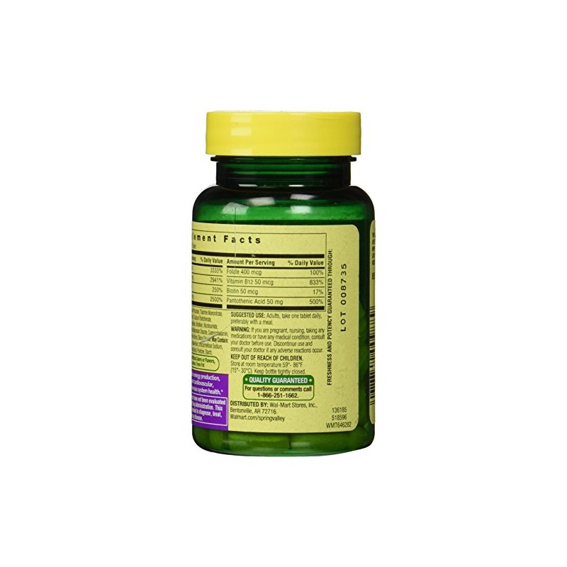 Spring Valley - Vitamin B-Complex B50, Timed Release, 60 Tablets